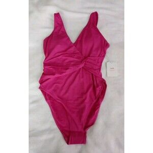 Andie Swim Capri One Piece Swimsuit Orchid Pink Twist Waist Size M NWT
